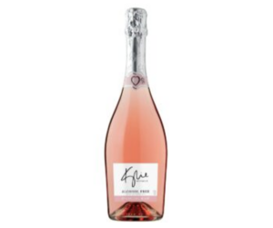 Kylie Minogue 0% Sparkling Rosé Wine Alternative offers a unique fermentation process, enabling the development of flavors and acidity found in traditional wine without generating any alcohol.