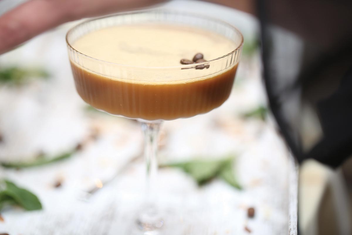 Meier’s winning cocktail, Coconut Mint Espresso Martini, made with Litchfield Distillery Batchers’ Vodka, Galliano Ristretto, Fernet-Branca, coconut cream and fresh-brewed espresso.