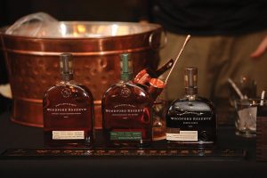 Woodford Reserve Kentucky Straight Bourbon Whiskey, Woodford Reserve Kentucky Straight Rye Whiskey and Woodford Reserve Double Oaked.