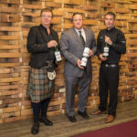 Simon Brooking, Brand Ambassador, Laphroaig; Steve Drew, Business Manager, CDI; Laphroaig Distillery Manager John Campbell.