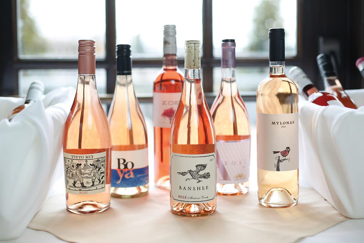 A selection of California rosés.