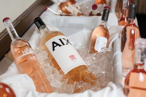 A variety of French rosés on ice including Hecht & Bannier, Aix and Domaines Ott By.Ott.