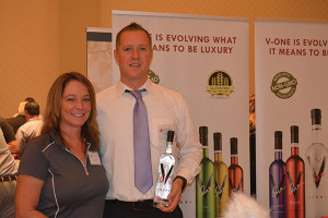 Karie Morehouse, Sales and Paul Kozub, President, V-One Vodka.