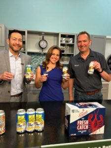 NBC 10’s Mario Hilario and Christina Erne talking about American Craft Beer Week with Narragansett Beer President Mark Hellendrung.