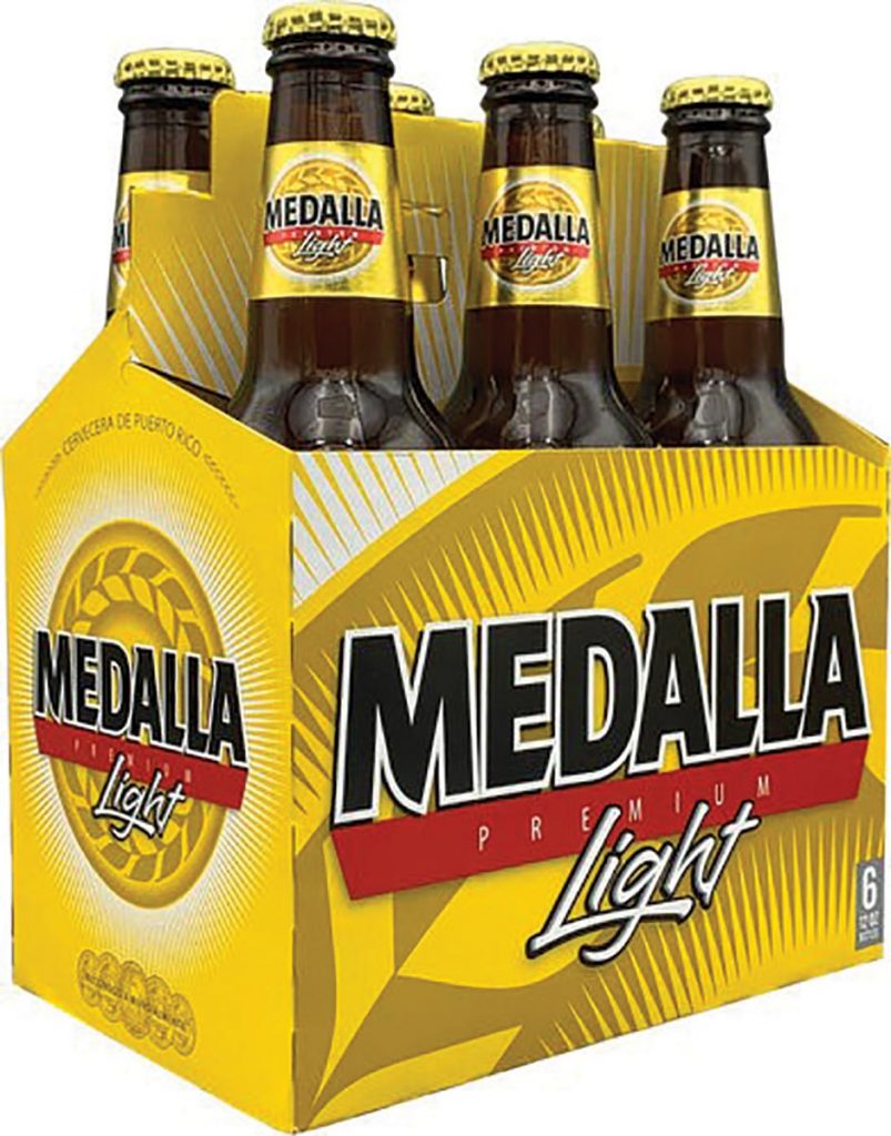medalla light beer hat