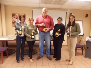 Shown left to right: Marcia Passavant, Sales Information Director, Slocum & Sons; Ashley Kent, On Premise Manager, Moet Hennessy USA; John Slocum, General Manager, Slocum & Sons; Belinda Chang Brand Education Manager, Moet Hennessy USA; Wendy Eber, President, Slocum & Sons.