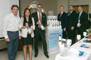 Stephen Lentz, General Sales Manager & Director, Brescome Barton; Naira Robles, Brand Development Manager, Moët Hennessy USA; Robert Sussler, Executive Vice President and General Manager, Brescome Barton; John Schmitt, Vice President for the Northeast, Moët Hennessy USA; Manny Lora, Connecticut State Manager, Moët Hennessy USA; Dan Miller, Trade Development Manager, Brescome Barton.