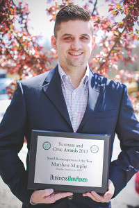 Matthew Murphy, president of Murphy Distributors of Branford “Small Business Person of the Year.” Photo by Kerry Schultz Photography.