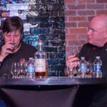 Brett Little, Mad River Distillers and Bobby Gleason, Educator and National Master Mixologist, Beam Suntory, during a whiskey panel discussion.