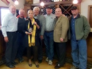 Shown left to right: Michael Bartlett, NEWS National Sales Manager; David Phillips, co-owner of Michael David Winery; Betty and Tony Gallo, Owners of New England Wine & Spirits; Michael Phillips, co-owner, Michael David Winery; Michael O’Hara, President at New England Wine & Spirits; Kevin Phillips, Vineyard Manager, Michael David Winery.