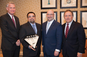 John Galvin, Executive Vice President, AAA Northeast; John Kolesar, Executive Chef, The Ocean House; Jonathan Feiler, Director of Food and Beverage, The Ocean House; and Lloyd Albert, Senior Vice President, AAA Public Affairs. 