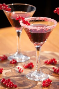 Ocean Vodka Holiday Berry Cosmo 1½ oz Ocean Vodka ½ oz Chambord Raspberry Liqueur 6 Raspberries 20 Red Currants ½ oz Simple Syrup Macerate raspberries and red currants in Chambord Raspberry Liqueur. Place berry mixture into a shaker and add simple syrup, bruise ingredients in a shaker. Add Ocean Vodka and ice, shake vigorously. Strain into a martini glass. 