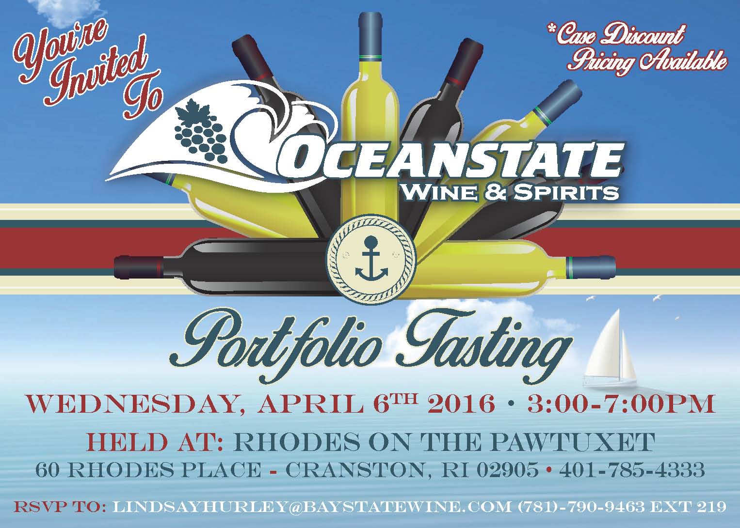 April 6, 2016: Trade Event/Oceanstate Wine & Spirits Portfolio Tasting