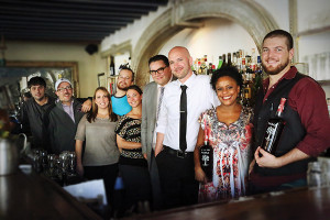 Left to right: A session guest; Frank Martucci, USBG National Vice President; Rachel Machkowsky, Heaven Hill Distilleries, Northeast Area Manager; Jonathan Dille, USBG Treasurer/Grange Executive Chef; Laura Moore, USBG RI Secretary; Michael Lester, USBG RI Vice President and MS Walker; Jason Kindness, USBG RI President; Lynne House, PAMA Brand Ambassador and Joseph Haggard. Photos @ CW Almeida.