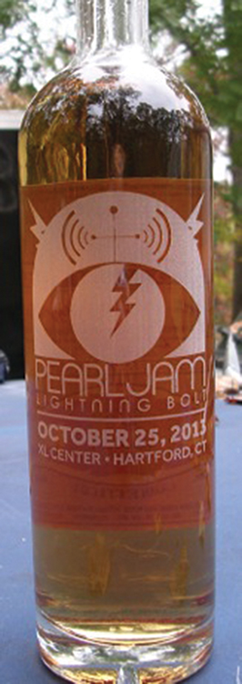 Pearl Jam Greeted With Onyx Moonshine Custom Bottle