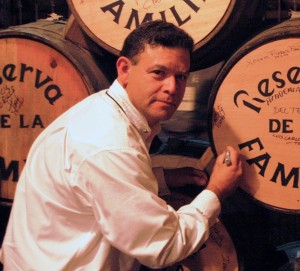 Phillip Soto Mares in his tequila cellar