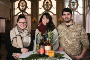 USBG RI’s Elizabeth Sawtelle, Secretary; Jen Davis, President; and Ben Terry, Treasurer at the March 2017 Plantation Rum and History of Tiki in Providence.