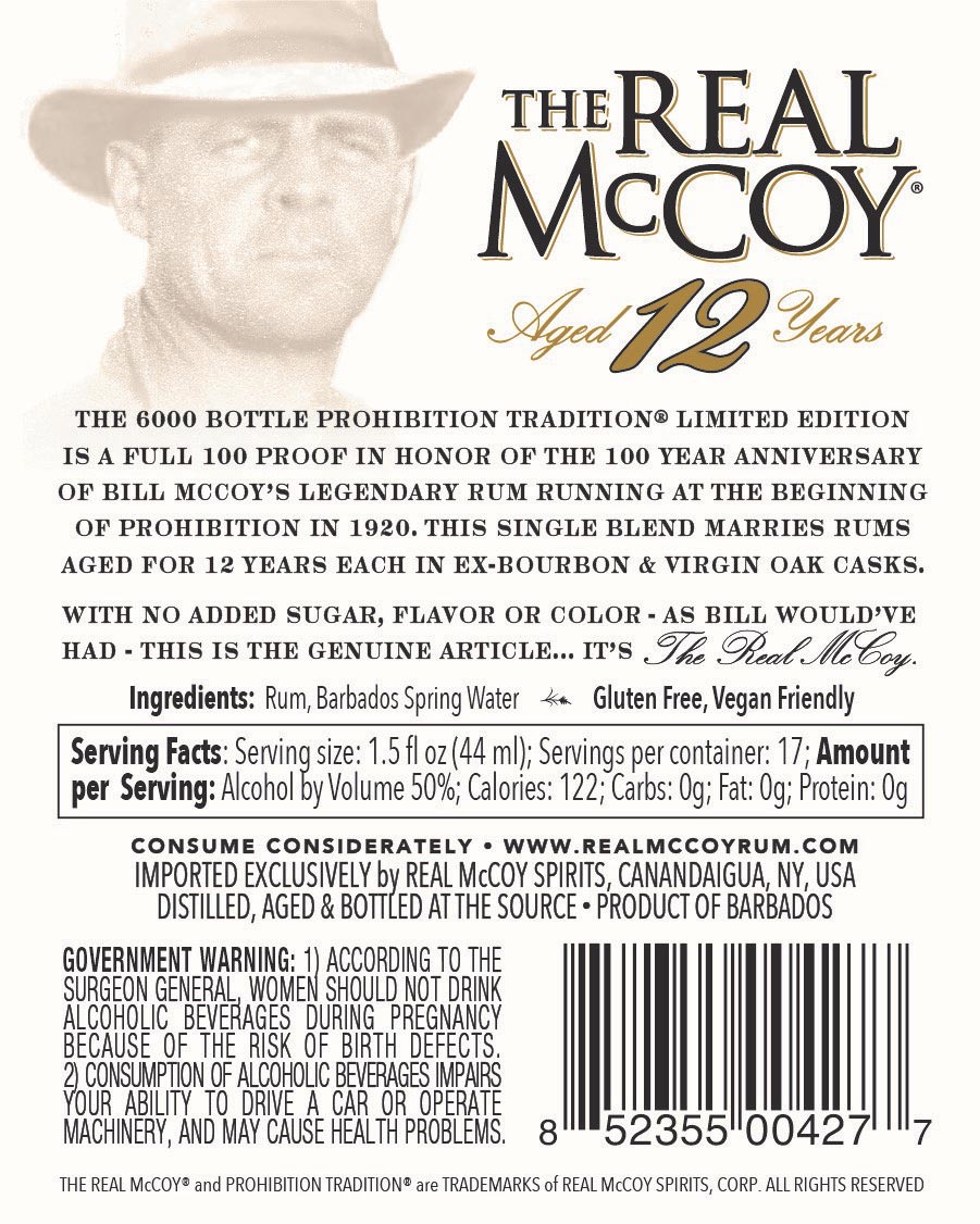 Supplier Side: Real McCoy Rum Marks a First in Labeling