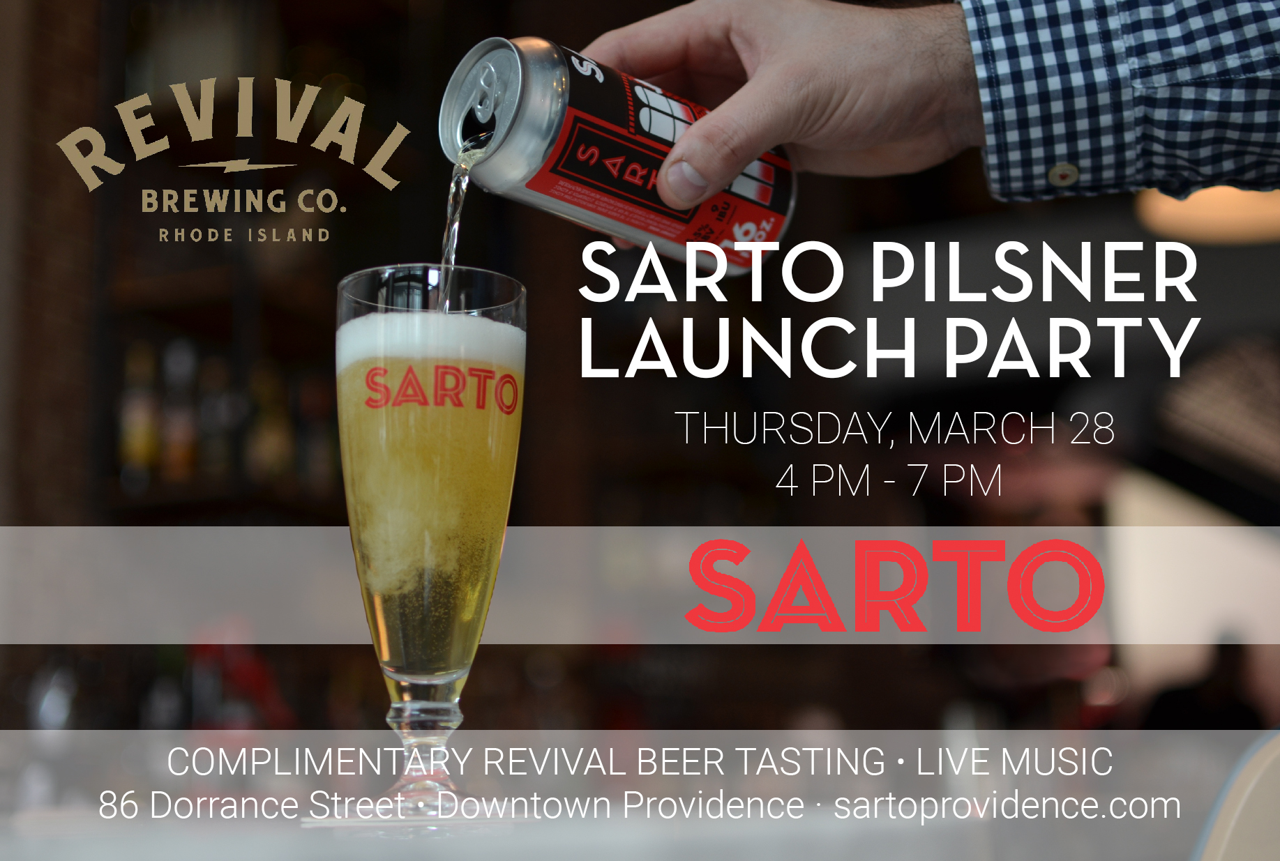 March 28, 2019: Sarto Pilsner Launch Party