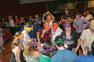 Competitors during the Blind Iron Bartending challenge.