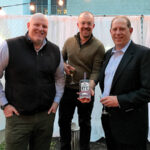 John Slocum, Executive Vice President and General Manager; Alex Meier-Tomkins, Boutique and Craft Brands Director, Slocum & Sons; Tom Schlachtenhaufen, Executive Vice President of Sales, Sagamore Spirit.