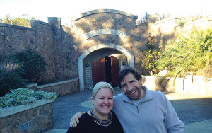 Owner Anne Sage of Sage Cellars, and Anthony Truchard of Truchard Vineyards, Napa, CA 2015.  