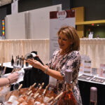 Patricia Lornell, Brand Ambassador, Off the Wine pouring Whispering Angel.