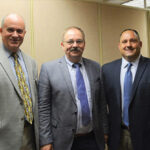 Daniel Hogan, Regional Sales, Wein-Bauer; Michael Schlink; Phil Belleviu, Sales Manager, Sterling Division, Brescome Barton.