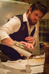 Joseph Haggard, Bar Manager of The Grange took second place.