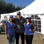 Boston Bruins player Shawn Thornton stopped by the tailgate before heading into the game.