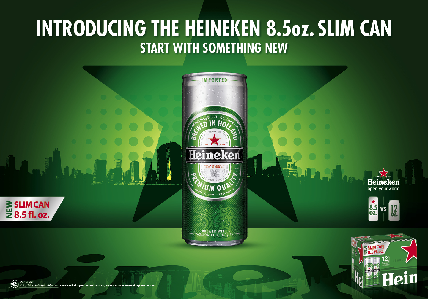 Heineken USA Debuts New 8.5 oz. Slim Can