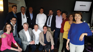 Slocums & Sons representative John Epprecht, (in grey jacket) is shown with the visiting Dalla Terra portfolio Italian producers.