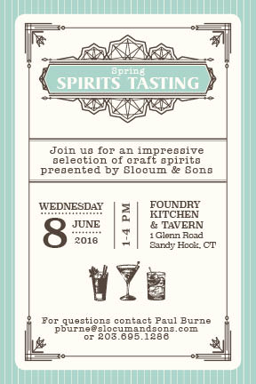 June 8, 2016: Trade Event/Slocum & Sons Spirit Tasting