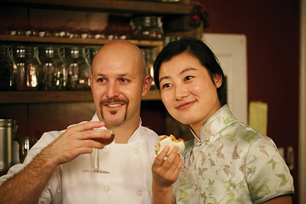 Owners Tyler Davenport and Manda Chen of Cheongsam tea-infused liqueur.