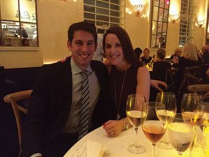 Daniel Maeso, Regional Marketing Manager; Veuve Clicquot with Marcia Passavant, Senior Brand Manager, Slocum & Sons, during the “La Grande Dame” Veuve Clicquot dinner pairing.