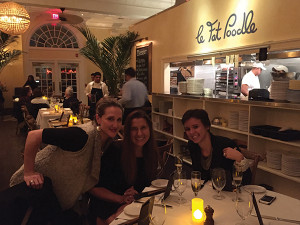 elly Kerekes, Sales Representative, Slocum & Sons; Stephanie Bernstein, Guest; Ludovica Ghio, Account Representative, Urbani Truffles, during the “La Grande Dame” Veuve Clicquot dinner pairing.