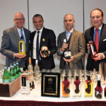 Blaise Tremazzo, Spirits Director of Hartley & Parker Ltd., Inc.; Luca Vincenzi, International Marketing Director and Andrea Vincenzi, President, both of Vincenzi Distillery, Turin, Italy; Mike FitzPatrick, President of NCCGA of CT, sole U.S. importer of Vincenzi Distillery.