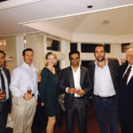 Alex Oporto, Banquet Manager, Water’s Edge; Claudio Marasco, Finance and Legal Advisor, Water’s Edge; Jillian Simms, Cellar Fine Wines; Anil Kumar, Food and Beverage Director, Water’s Edge; Benedetto Baracchi, Winemaker; Charles Staub, Restaurant Manager, Water’s Edge.