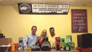 John Markle, Sales, Connecticut Distributors, Inc.; Amanda Pekar, Patrón Portfolio Manager, Connecticut Distributors, Inc.; Deepak Pattani, Owner, Yankee Discount Liquor.