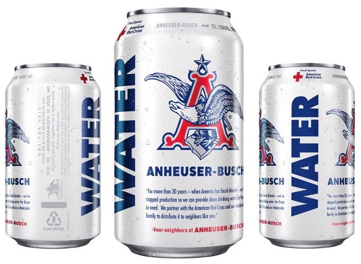 Anheuser-Busch Sends Canned Water for Hurricane Florence Relief