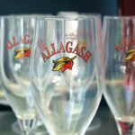 Allagash Brewing Company branded glasses at Eli Cannon’s.