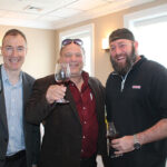 Paul Cullen, CT Sales Manager, Angelini Wine; Gino Pisani, Sales, Angelini Wine; and Mike Fino, Owner, Twisted Vine in Fairfield.