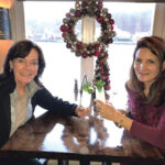 Laura Lombardi, Sales Representative, Angelini Wines and Jennifer Recker, Manager and Owner, Stone’s Throw Restaurant in Seymour, with the “Limoncello Sparkler.”