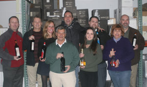 All from Cellar Fine Wines unless noted: Rich Veilleux, Sales Manager; Andrew Clas, Fairfield County Rep; Whitney Mitchell Algieri, New Haven County Rep; George Carabetta, Operations Manager; Benedetto Baracchi, Winemaker, Baracchi Winery; Anna Dziedzik, Middlesex and Hartford Counties Rep; Andy Fredericksen, Craft Beer Manager; Janeen Carabetta, Marketing Manager; Jeff Sharp, Hartford and Litchfield Counties Rep. 