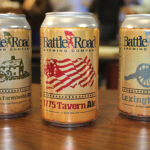 Battle Road Brewing Company’s Barrett’s Farmhouse Ale, 1775 Tavern Ale and Lexington IPA.