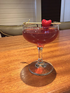 "Bleeding Heart" cocktail