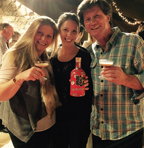 Co-founder Eva Maria Janerus (center) with guests during the Fireside Sippers event in Norwalk in partnership with Stew Leonard’s and the American Red Cross. 