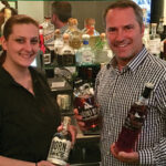 Rachelle Madgic of Bistro B at the Westport Inn with Tim Harland, VP Sales and Marketing, Grand Teton Distillery. Grand Teton Distillery is located on the western slope of the Teton mountain range in Driggs, Idaho.