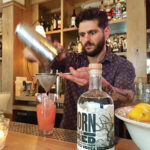 Craig Ventrice, Bar Manager, Jesup Hall in Westport, creating cocktails featuring Born and Bred Vodka.