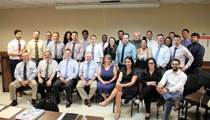 Standing: All of Brescome Barton: David Rudman, Director of Education and Account Development and WSET Certified Educator; Michael Schrage, Sales Representative; Edward Dunn, Account Development Manager; Mark Albert, Sales Representative; Stephanie Guarino, Sales Representative; Joseph Suppa, Sales Representative; Shailesh Patel, Sales Representative; Andrew Tischer, Sales Representative; Tyrone Harper, Sales Representative; Stephanie Niemiroski, Sales Representative; Sterling Vaughn, Lifestyle Brands Account Development Manager; Mark Brundrett, Sales Representative; Rick Hutterly, Sales Representative; Tammy Sarro-Murano, Sales Representative; Andrew Hubbard, Sales Representative; Will Longo, Zone Manager; Michele Kobryn, Sales Representative; Andrew O’Reilly, Sales Representative; Daniel Waldron, Jr., Sales Representative; Shane Downs, Sales Representative; Alex Lametta, Sales Representative. Sitting: Craig Limmer, Sales Representative; Andy Godek, Sales Representative; Rob Neilsen, Sales Representative; Bob Waldron, Sales Representative; Stacey Ballough, Sales Representative; Stephanie Guido, Sales Representative; Jillian Carey, Sales Representative; and Giancarlo Cowan, Zone Manager.